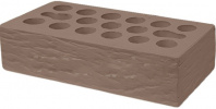 Кирпич облицовочный шоколад рустик 250*120*65мм стандартная стенка М150кг/см2 щелевой Керма фото