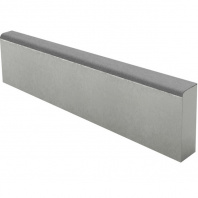Камень бордюрный БР-100.20.8 Серый верхний прокрас на сером цементе основа - серый цемент 1000*200*80мм BRAER фото