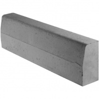 Камень бордюрный БР-100.30.15 Серый полный прокрас на сером цементе основа - серый цемент 1000*300*150мм BRAER фото